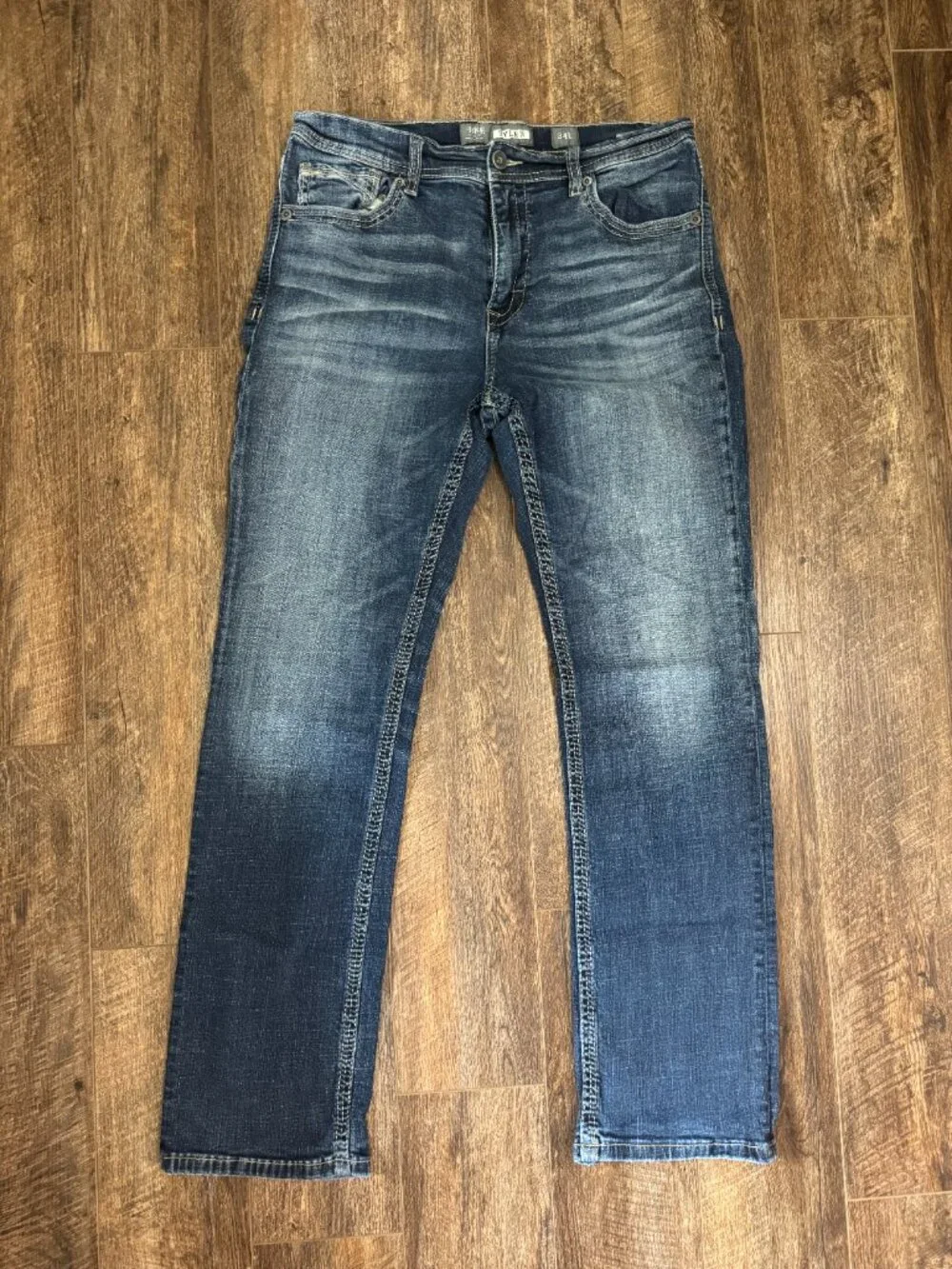 BKE Tyler Straight Leg Dark Wash Denim Jeans Size 34L